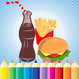 Food Coloring Book For Kids - All In 1 Drawing and Painting Free Printable Pages