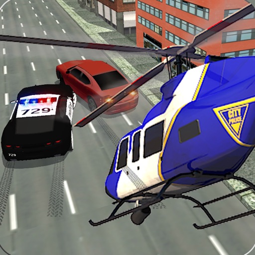 Police Squad Helicopter Pilot 3D - Chase Cars Arrest Criminal