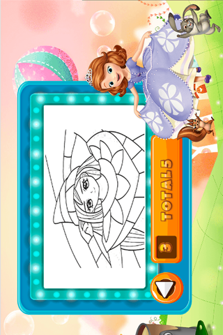 Princess Girls Coloring Book - All In 1 cute Fairy Tail Draw, Paint And Color Games HD For Good Kid screenshot 2