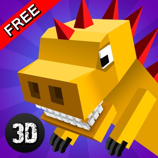 Cube Dino City Rampage 3D iOS App