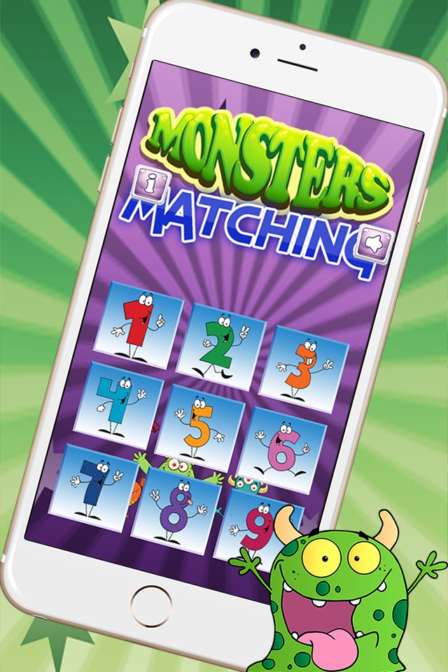 Finding Funny Monster In The Matching Cute Cartoon Pictures Puzzle Cards Game For Kids, Toddler And Preschool screenshot 2