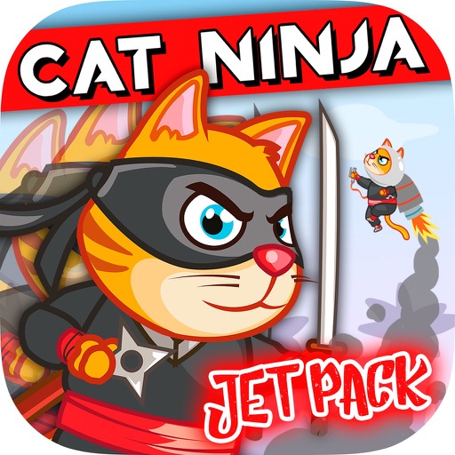 Ninja Cat Jet Pack – Adventure Flappy Game Icon