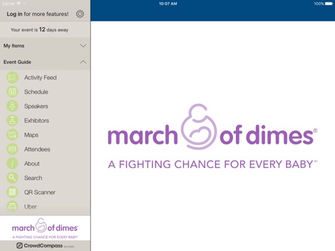 Скриншот из March of Dimes Conference App