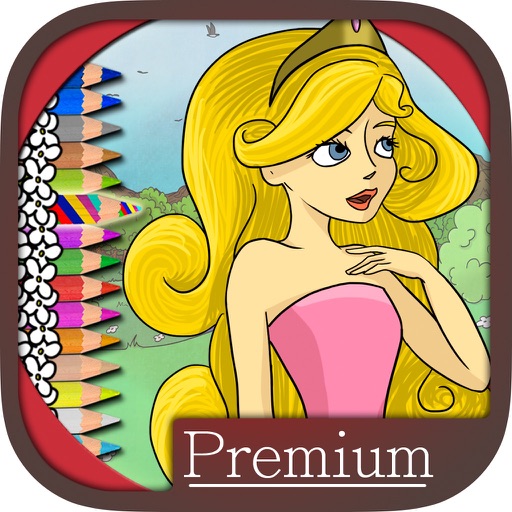 Paint and Color Princesses coloring book - Premium icon