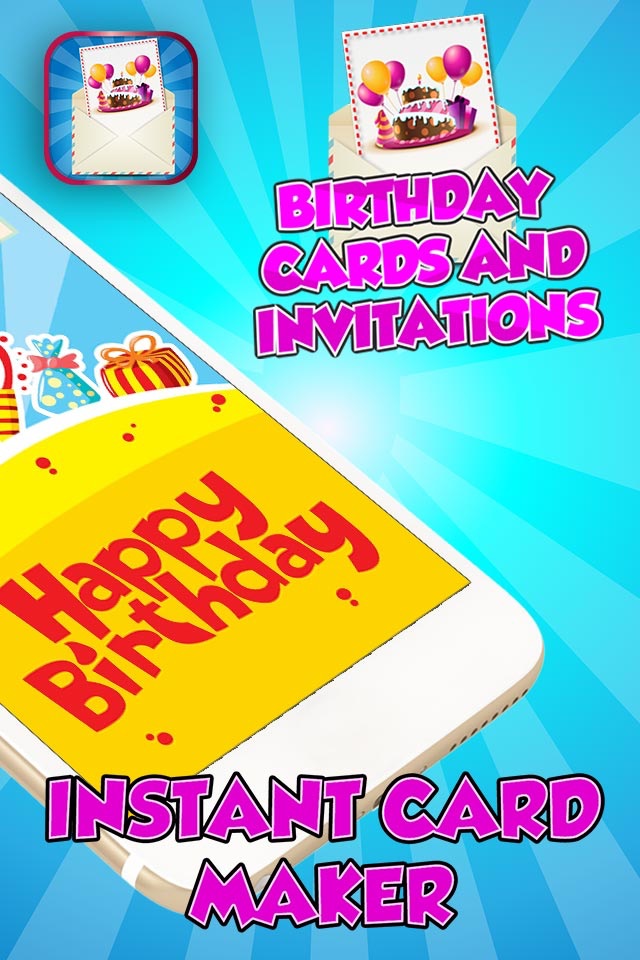 Birthday Party Invitations Maker – Best Collection of Happy B-day Greeting e-Card.s screenshot 2