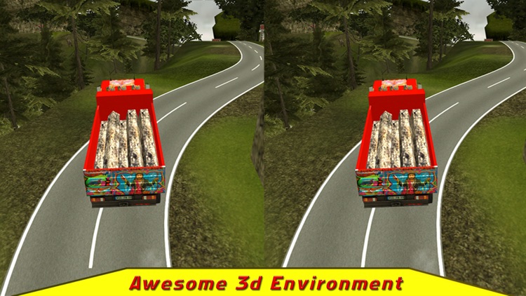 VR Truck Driving Hill Simulation