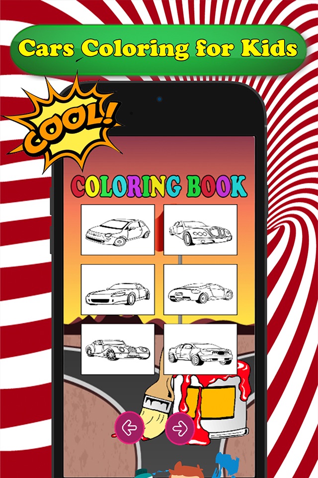 Cars Cartoon Coloring Book - Free Games For Kids screenshot 4