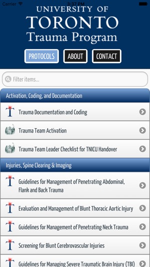 U of T Trauma Protocols(圖1)-速報App