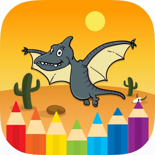 Dinosaur Coloring Book HD - All In 1 Animals Draw Paint And Color Games HD For Good Kid Icon