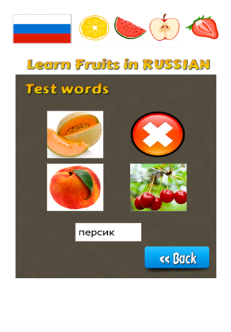Fruits in Russian: Learn & Play Words screenshot 3
