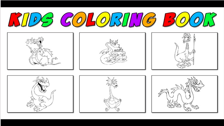 Fire Dragon game  - Fun Coloring Book Kids games for girls & boys Free