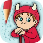 Educational Coloring book - Connect the dots then paint the drawings with magic marker