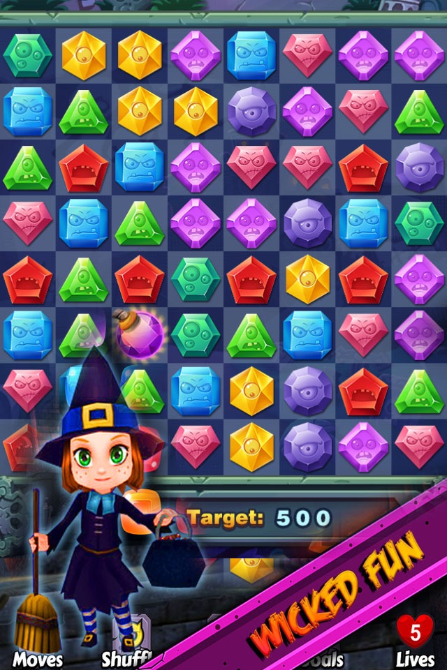 Zombie Jewels - Match3 Jewel Star screenshot 2