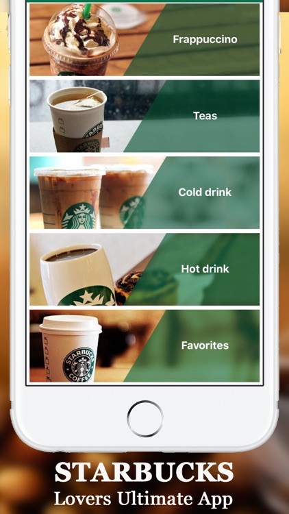 Secret Menu for Starbucks - Coffee, Tea, Cold & Hot Drinks Recipes card Prices and Locations