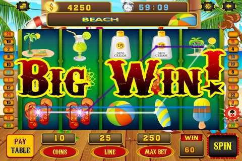 Beach Casino & Sandbar Slots - Play Fun Pail Spin & Win Slot Machines Free screenshot 2
