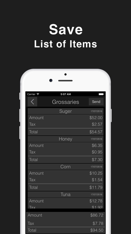 Sales Tax Calculator with Reverse Tax Calculation - Tax Me Pro for Checkout, Invoice and Purchase Logs screenshot-3