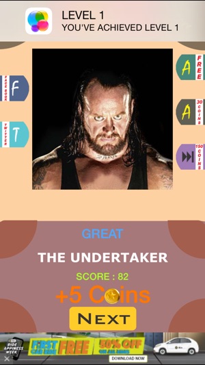 Wrestling Mania : Guess The Wrestler Celebrities Word Quiz E(圖2)-速報App