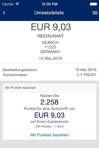 Amex Österreich screenshot 4