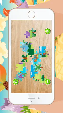 Game screenshot Dinosaur Games for kids Free : Cute Dino Train Jigsaw Puzzles for Preschool and Toddlers apk