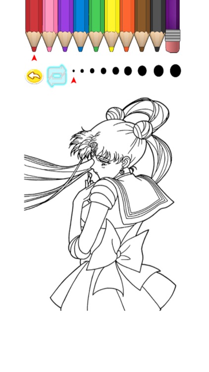 Kids Coloring Book - Cute Cartoon Yukari screenshot-4