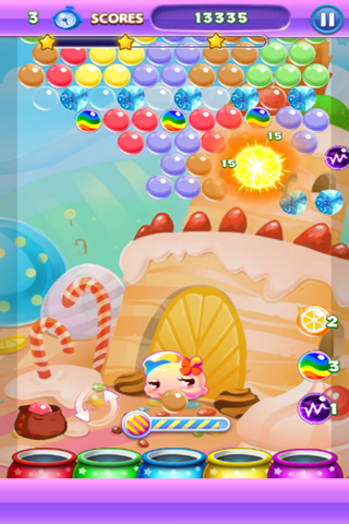 Bubble Mania Sweet Candy Pop: Bubble Shooter Puzzle HD 2016 screenshot 2