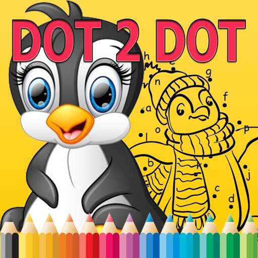 Dot to Dot Coloring Book: complete coloring pages by connect dot games free for toddlers and kids Icon