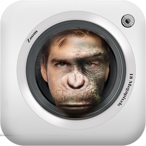 MonkeyBooth - Morphing faces into an ape, monkey or chimp icon