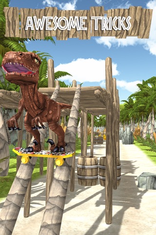 Jurassic Skate VelociRaptor. Dino Skating In Prehistoric Temple Wold screenshot 3