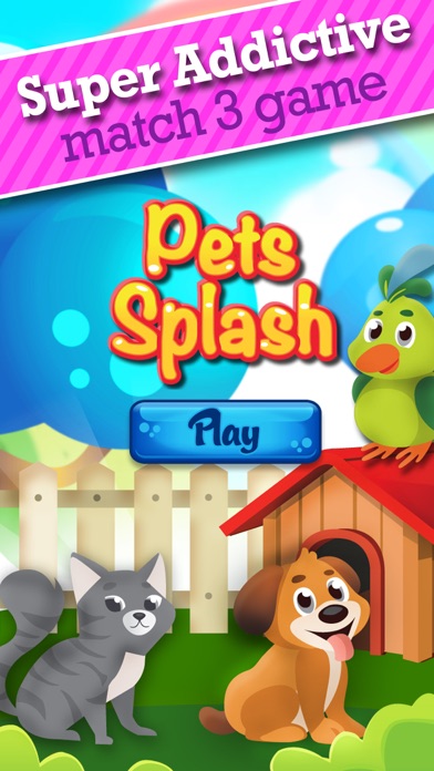 How to cancel & delete Pets Splash - Match-3 Treats To Feed Hungry Babies from iphone & ipad 1