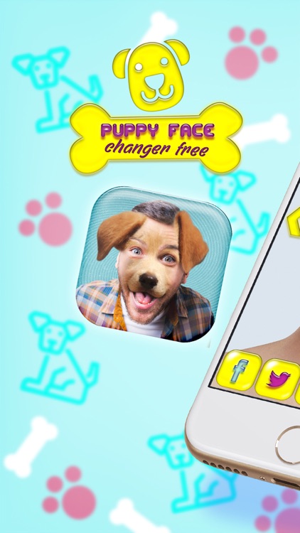 Puppy Face! - Funny Animal Head Stickers Photo Montage free