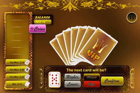 Best VIP HiLo Casino Card - grand American casino game screenshot 2