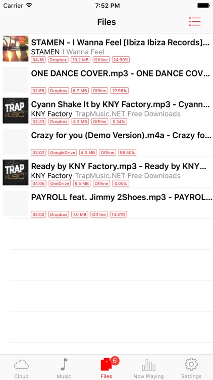Cloud Play Pro - Music Player & Streamer for Dropbox, Google Drive, OneDrive, Box and iPod Library