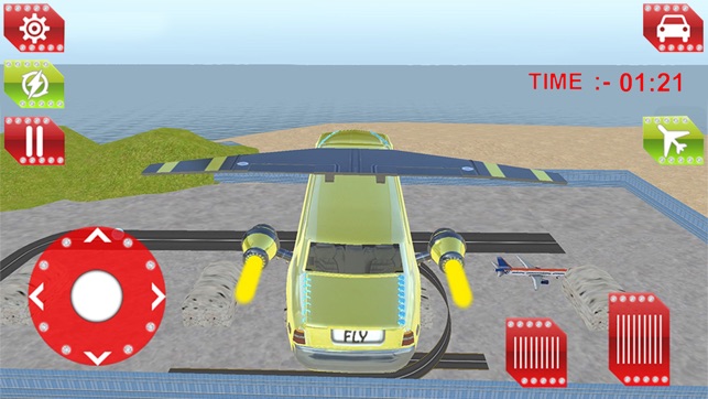 Flying Limo Car Driving 3D Simulator(圖2)-速報App