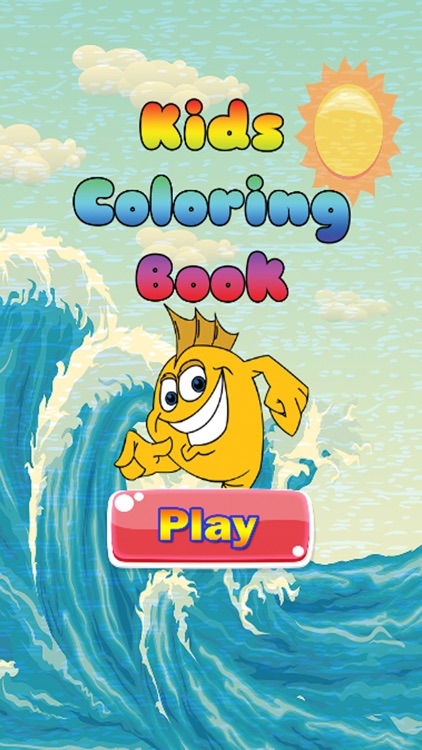 Kids Coloring Book Funny Fish HD