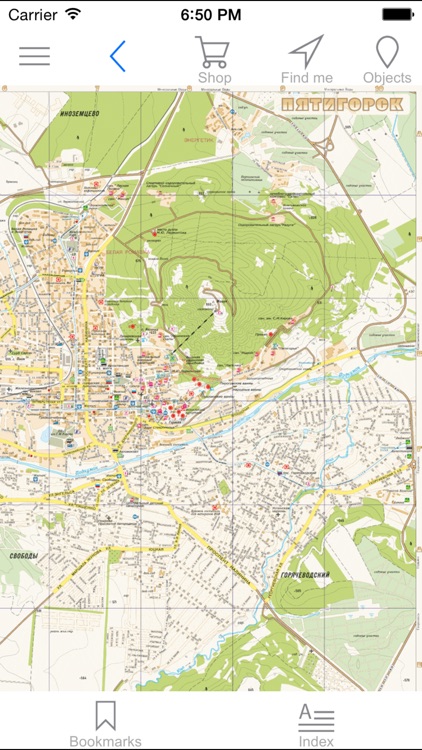 Pyatigorsk. Tourist map