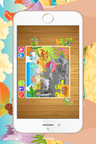 Dinosaur Games for kids Free ! - Cute Dino Train Jigsaw Puzzles for Preschool and Toddlers screenshot 2