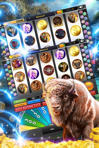 Buffalo Slots Cherokee Buffalo Slot Machines-Play Free Real Fun Las Vegas Slots Games & Win Big Jackpots! screenshot 2