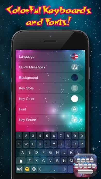 Space Keyboard Free – Custom Galaxy and Star Themes with Cool Fonts for iPhone 1.0 IOS -