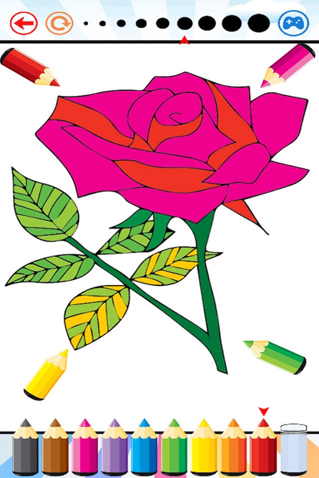 Flower Coloring Book For Kid - Drawing And Painting Relaxation Stress Relief Color Therapy Games screenshot 2