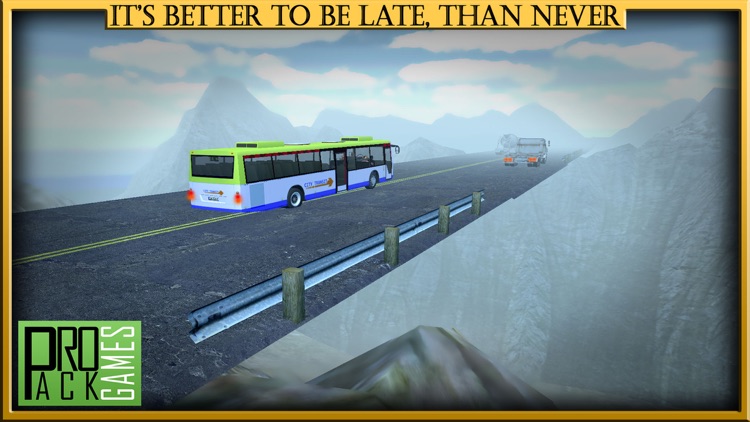 Mountain Bus Driving Simulator Cockpit View - Dodge the traffic on a dangerous highway