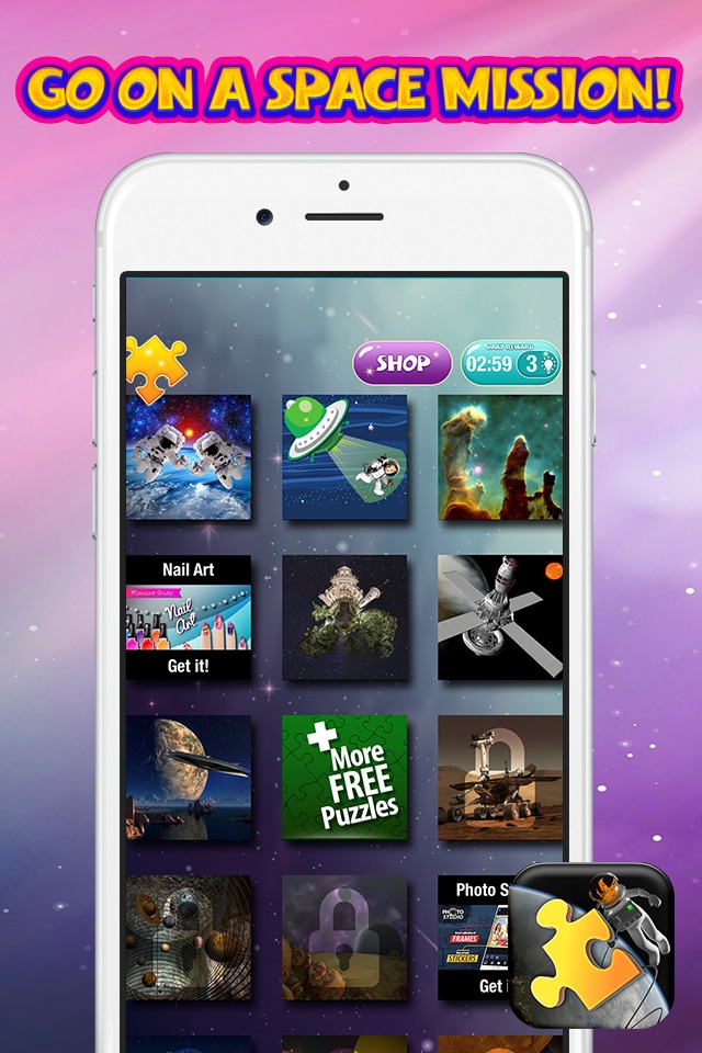 Space Jigsaw Puzzle Free – Science Game for Kids and Adults With Stars & Planets Pic.s screenshot 3