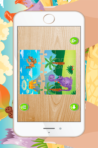 Dinosaur Games for kids Free : Cute Dino Train Jigsaw Puzzles for Preschool and Toddlers screenshot 3