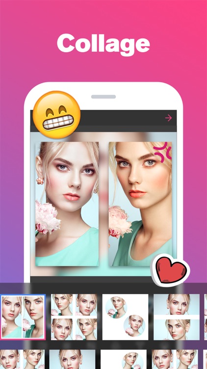 Quick Grid - Picture Collage & Beauty Poster Magazine & Photo Editor with Nice Layout and Funny Filters screenshot-3