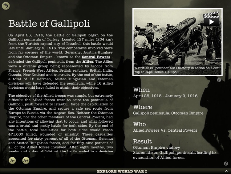 World War I Interactive Free