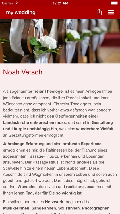 my wedding - Meine Zeremonie