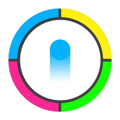 Dots Colour Game : Switch the colour dots to pass spiny wheels iOS App