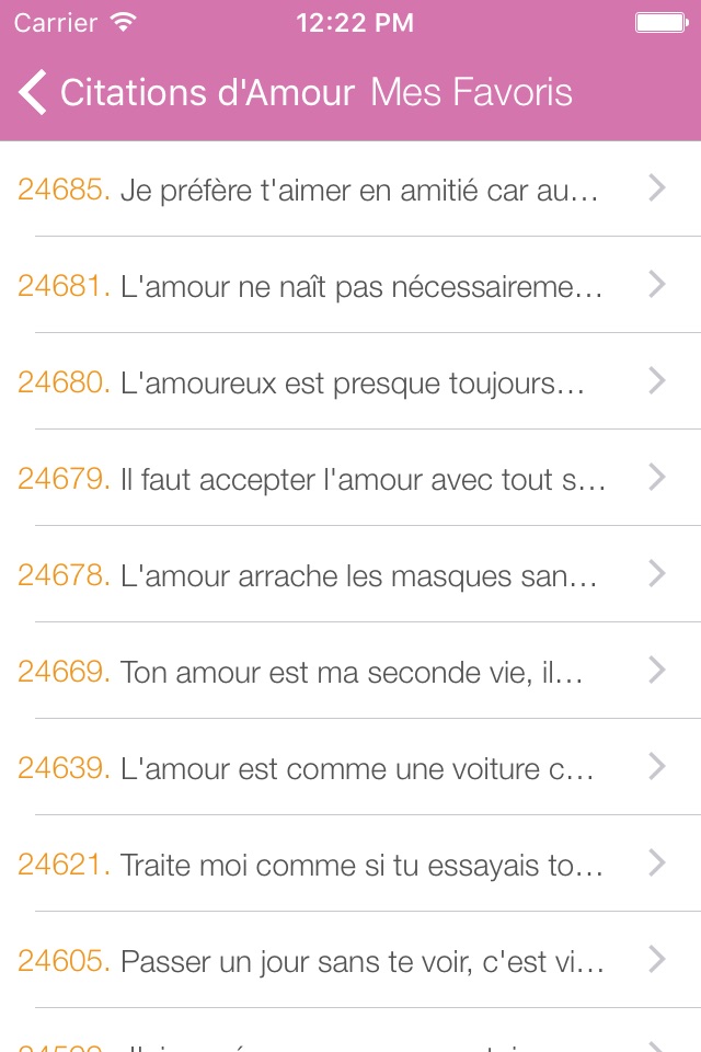Citations Amour screenshot 3