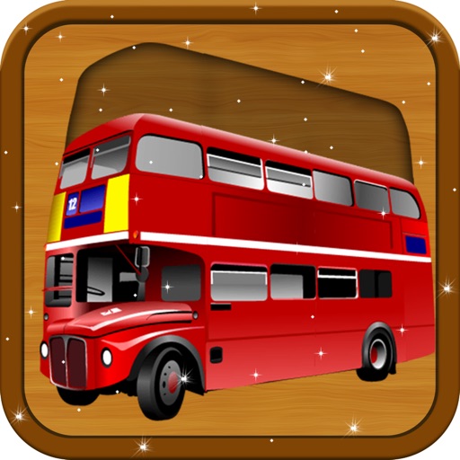 Bus and Train Jigsaw Puzzle Icon