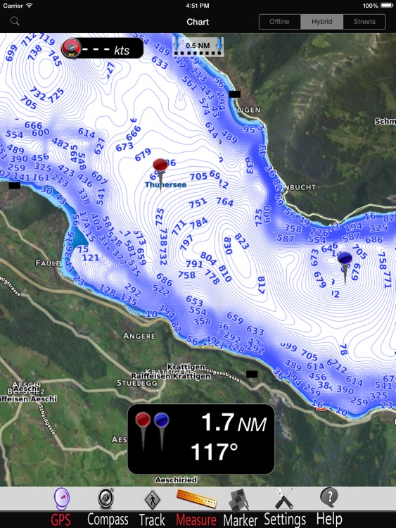 Thun - Brienz Lakes Charts Pro