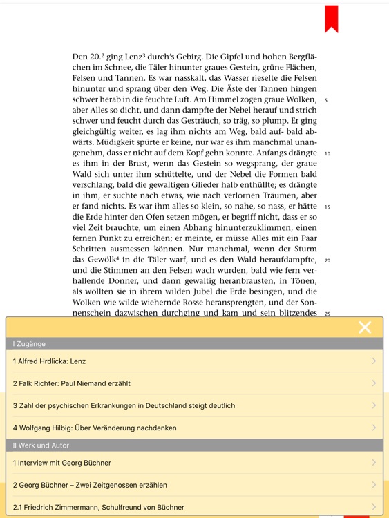 Lenz -  Edition.Hörbuch  Deutsch-Lektüren zum Lesen und Hören von Klett für Oberstufe und Abitur mit Zusatzmaterialien screenshot-3